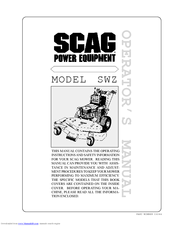 Scag Power Equipment SWZ-16BV Operator's Manual