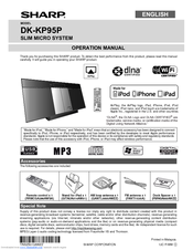 Sharp DK-KP95P Operation Manual