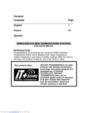 La Crosse Technology WS-9124TWC-IT Instruction Manual