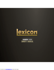 Lexicon PCM NATIVE CHORUS Owner's Manual