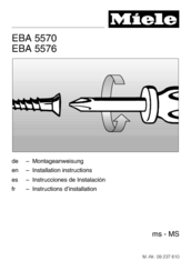 Miele EBA 5570 Installation Instructions Manual