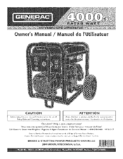 Generac Portable Products 1656-1 Owner's Manual