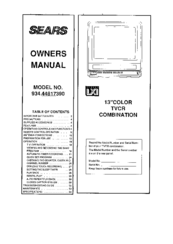 Sears 934.44817390 Owner's Manual