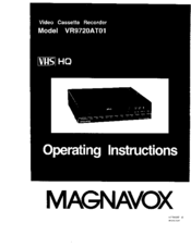 MAGNAVOX VR9720AT01 Operating Instructions Manual