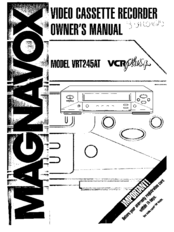 MAGNAVOX VRT245A Owner's Manual