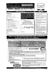 Philips/Magnavox TR2517C Owner's Manual