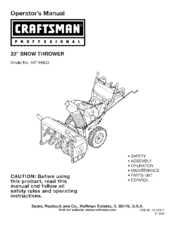 Craftsman 247.88833 Operator's Manual