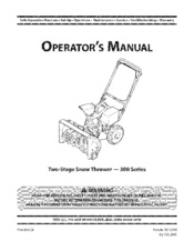 Mtd 300 Series Operator's Manual