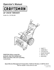 Craftsman 247.985380 Operator's Manual