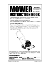 MURRAY 20112X92E1 Instruction Book