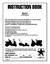 Murray 425003X8A Instruction Book