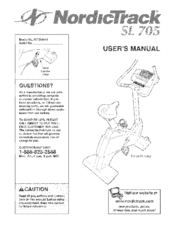 NORDICTRACK SL 705 NTC05940 User Manual