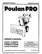 Poulan Pro PR8527ESA Owner's Manual