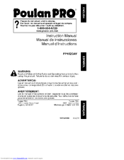 Poulan Pro PP4620AV Instruction Manual