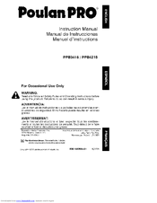 Poulan Pro PPB3416 TYPE 1 Instruction Manual