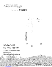 Soleus Air SG-PAC-12E1HP Operating Instructions Manual