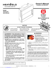 Heat & Glo LifeStyle XLR-PB-AU Owner's Manual