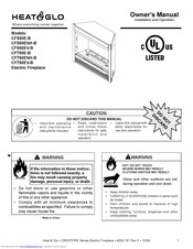 Heat & Glo LifeStyle CF750E-B Owner's Manual