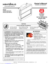 Heat & Glo Heat & Glo XLR-PLUS-N-AU Owner's Manual