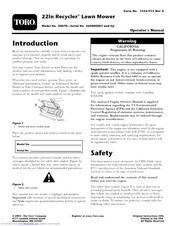 TORO Recycler 20070 Operator's Manual