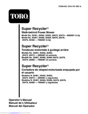 TORO Super Recycler 20470 Operator's Manual