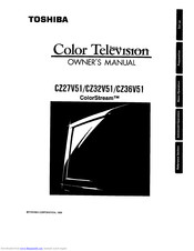 TOSHIBA ColorStream CZ27V51 Owner's Manual