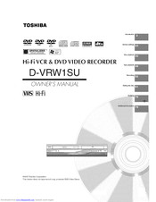 TOSHIBA D-VRW1SU Owner's Manual