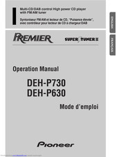 Pioneer Premier DEH-P630 Operation Manual