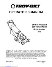 Troy-Bilt 979 Operator's Manual