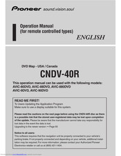 Pioneer CNDV-40R Operating Manual