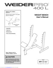 WEIDER 831.15945.0 User Manual