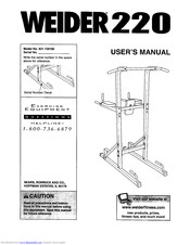 WEIDER 831.159100 User Manual