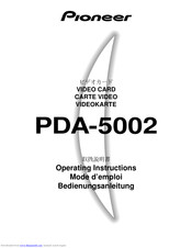Pioneer PDA-5002 Operating Instructions Manual