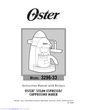 Oster 3296-33 Instruction Manual And Recipe Booklet