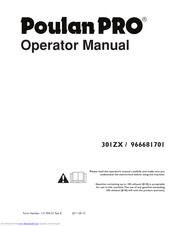 Poulan Pro 301ZX Operator's Manual