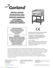 Garland G24 SERIES Installation And Service Manual