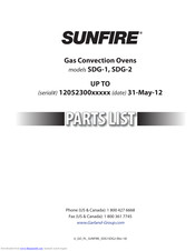 Sunfire SDG-1 Parts List