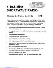 Ramsey Electronics SR2 User Manual