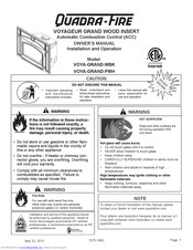 Quadra-Fire VOYAGEUR GRAND VOYA-GRAND-PMH Owner's Manual