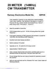 Ramsey Electronics QRP20 User Manual