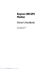 Raymarine Raynav 300 GPS Plotter Owner's Handbook Manual