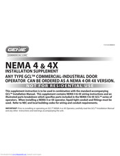 Genie GCL NEMA 4 Installation Supplement Manual