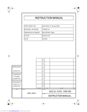 Sanyo SAP-KRV18AG Instruction Manual