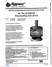 Regency ULTIMATE U41FS-LP Installation And Operating Instructions Manual