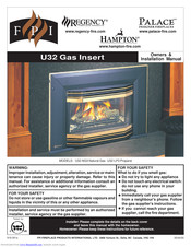 FPI U32-NG3 Owners & Installation Manual