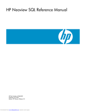 Hp Neoview SQL Reference Manual
