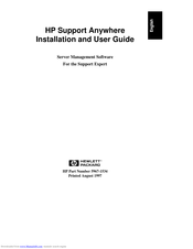 Hp Support Anywhere Installation And User Manual