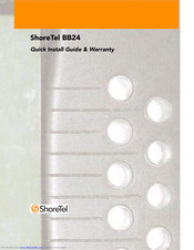 ShoreTel BB24 Quick Install Manual