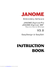 Janome DigitizerPro 3.0 Instruction Book
