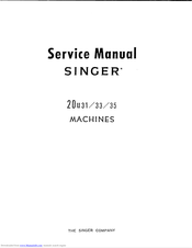 Singer 20U33 Service Manual